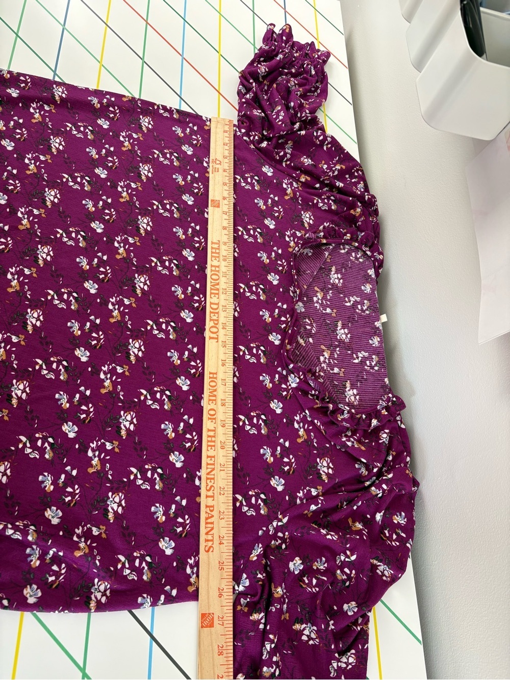 MELLODAY Anthropologie Plum Floral V-Neck Tunic 2X EUC Boho Romantic Feminine - Picture 7 of 8